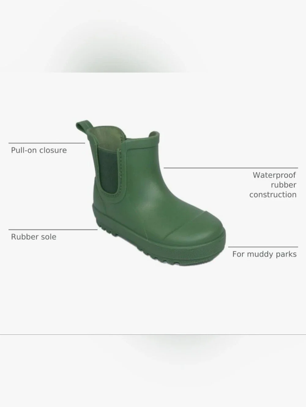 BEARPAW Toddler Rain Boots - Hunter Green